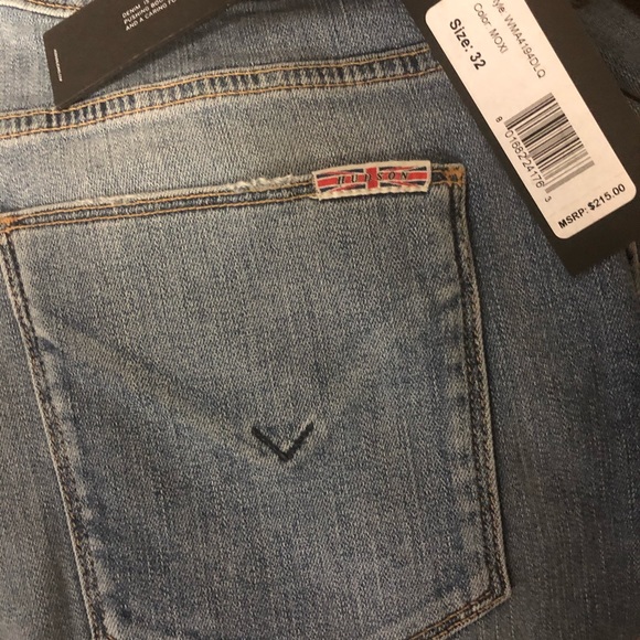 $215 NWT HUDSON jean mid rise NICO SLIT denim pants - Picture 2 of 2